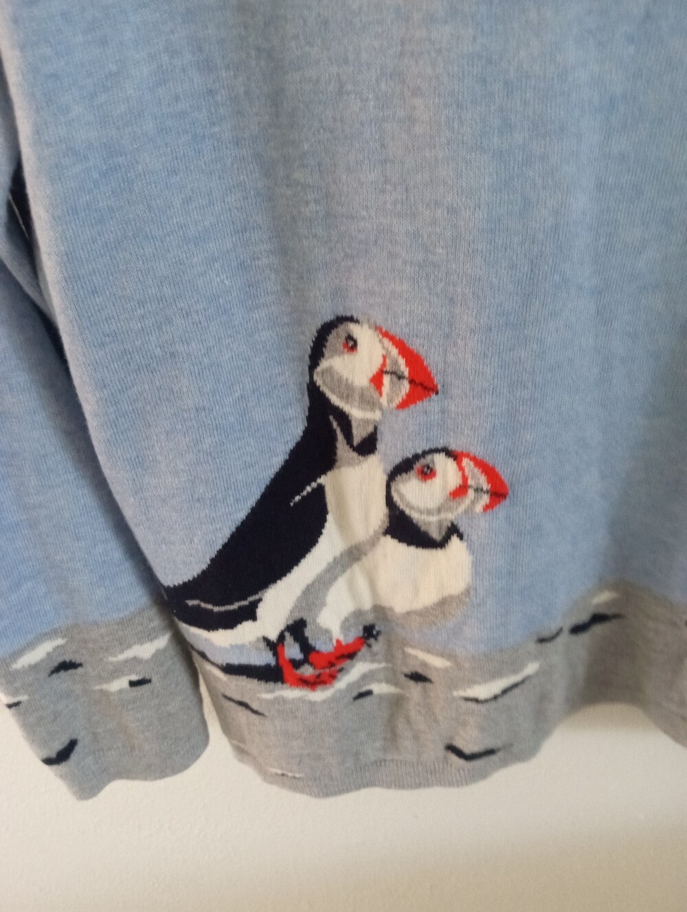 TALBOTS Cotton Blend Penguins Pullover Sweater | LP - Picture 4 of 8